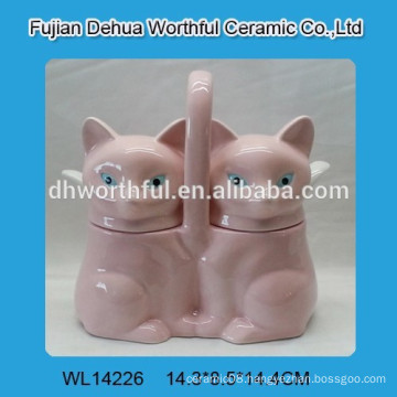 Creative ceramic seasoning pot with fox shape
